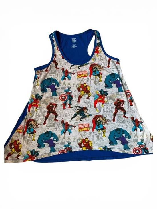 Marvel x Disney Tops - 🎇🎆3for$9 Marvel x Disney Racerback tank; L;heroes on front, blue back.